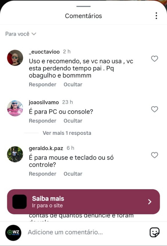Conversa real no WhatsApp